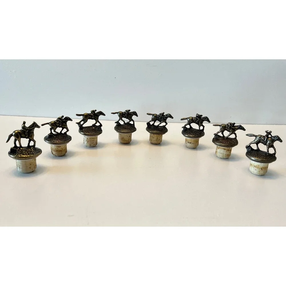 Blanton's Bourbon Horse Bottle Stoppers Complete Set of 8 Letters with Bag